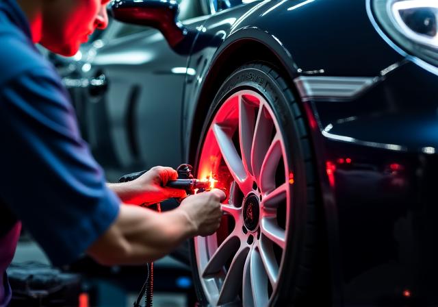 精密なアライメント調整作業の様子